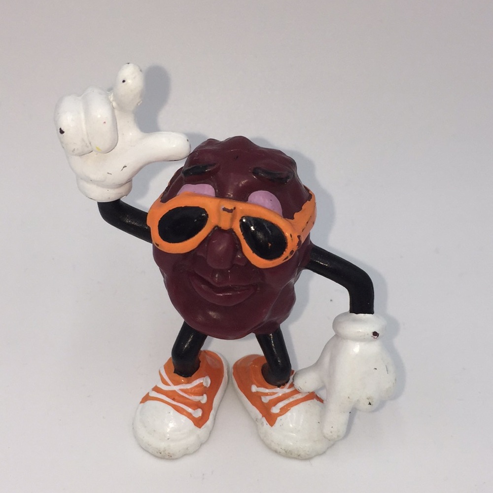 1987 California Raisins Applause Miniature 3" Vinyl Figure Wearing Sunglasses